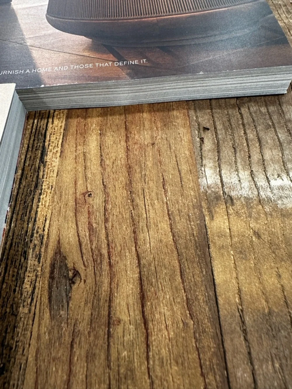 Restoration Hardware Coffee Table magazine- Cream, Brown, Blue set of 3